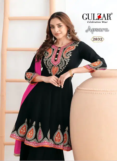 Apsara By Gulzar Chinon Embroidery Readymade Suits Wholesale Price In Surat
